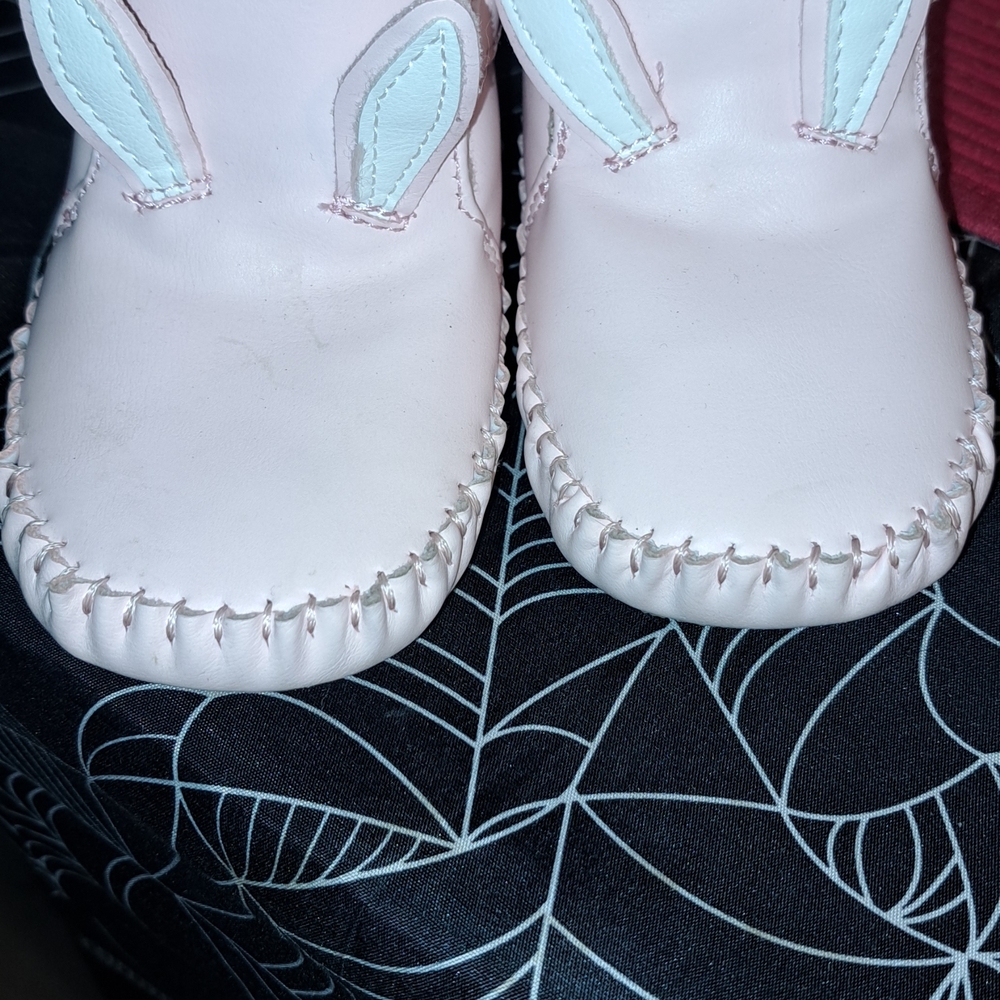 Caramel Light Pink Kids Moccasins